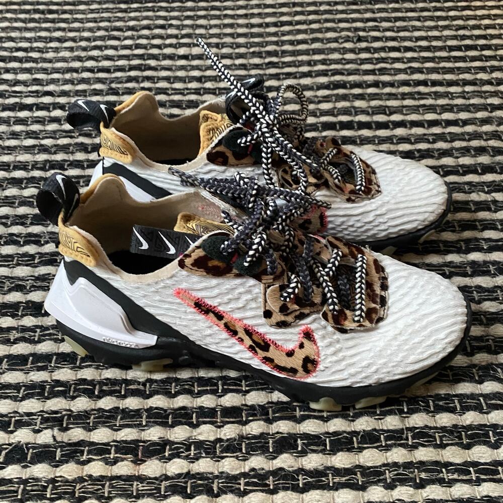🌿Nike ID By You React Vision Lifestyle Women Cheetah Print Textured Sneaker 7.5
